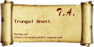 Trungel Anett névjegykártya